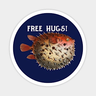 Free Hugs Pufferfish Magnet